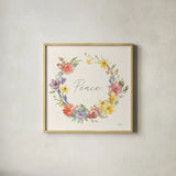 Happy Easter V by Silvia Vassileva. Shown in a natural wood glass frame for a timeless modern aesthetic. Available as an archival giclee rolled canvas, fine art paper, or poster print. SKU 69792a.