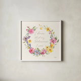 Happy Easter V Redeemer by Silvia Vassileva. Shown in a crisp white glass frame for a clean and minimalist style. Available as an archival giclee rolled canvas, fine art paper, or poster print. SKU 71499a.