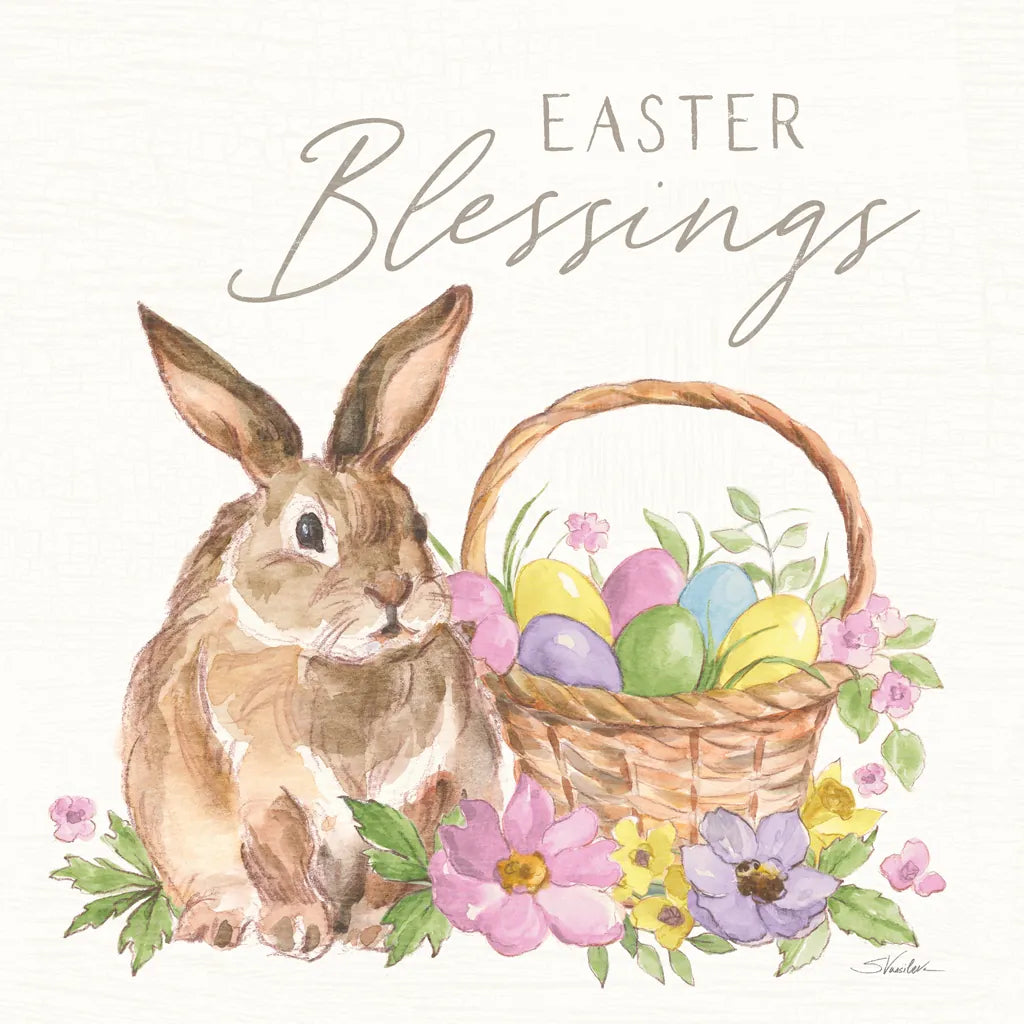 Happy Easter VI Bright by Silvia Vassileva. SKU 71345a. Archival Giclee Fine art print for wall decor.