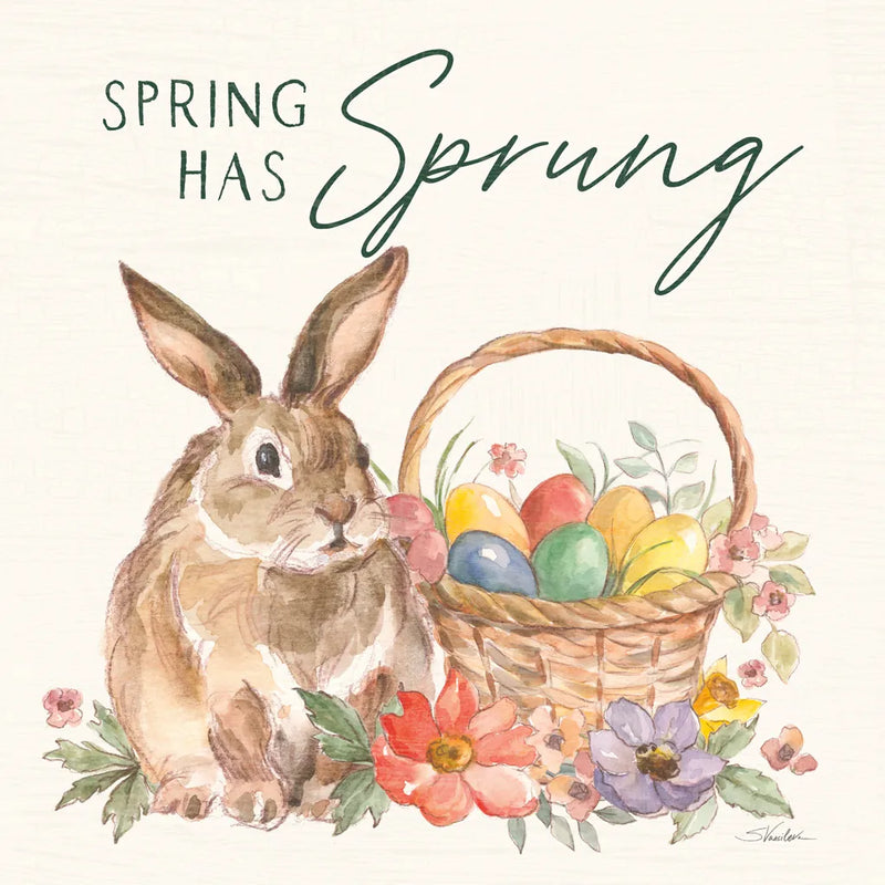 Happy Easter VI Spring Pineneedle Green by Silvia Vassileva. SKU 70506a. Archival Giclee Fine art print for wall decor.