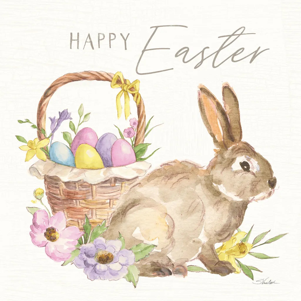 Happy Easter VII Bright by Silvia Vassileva. SKU 71346a. Archival Giclee Fine art print for wall decor.