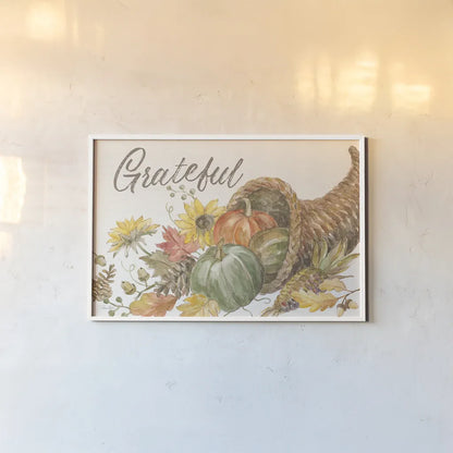 Happy Harvest II by Silvia Vassileva. shown as a paper print in a white frame. Available as a archival giclee rolled canvas, fine art paper, or poster print. SKU 69087i.