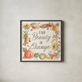 Happy Harvest III by Silvia Vassileva. Shown in a sleek black glass frame for a contemporary gallery look. Available as an archival giclee rolled canvas, fine art paper, or poster print. SKU 69088a.