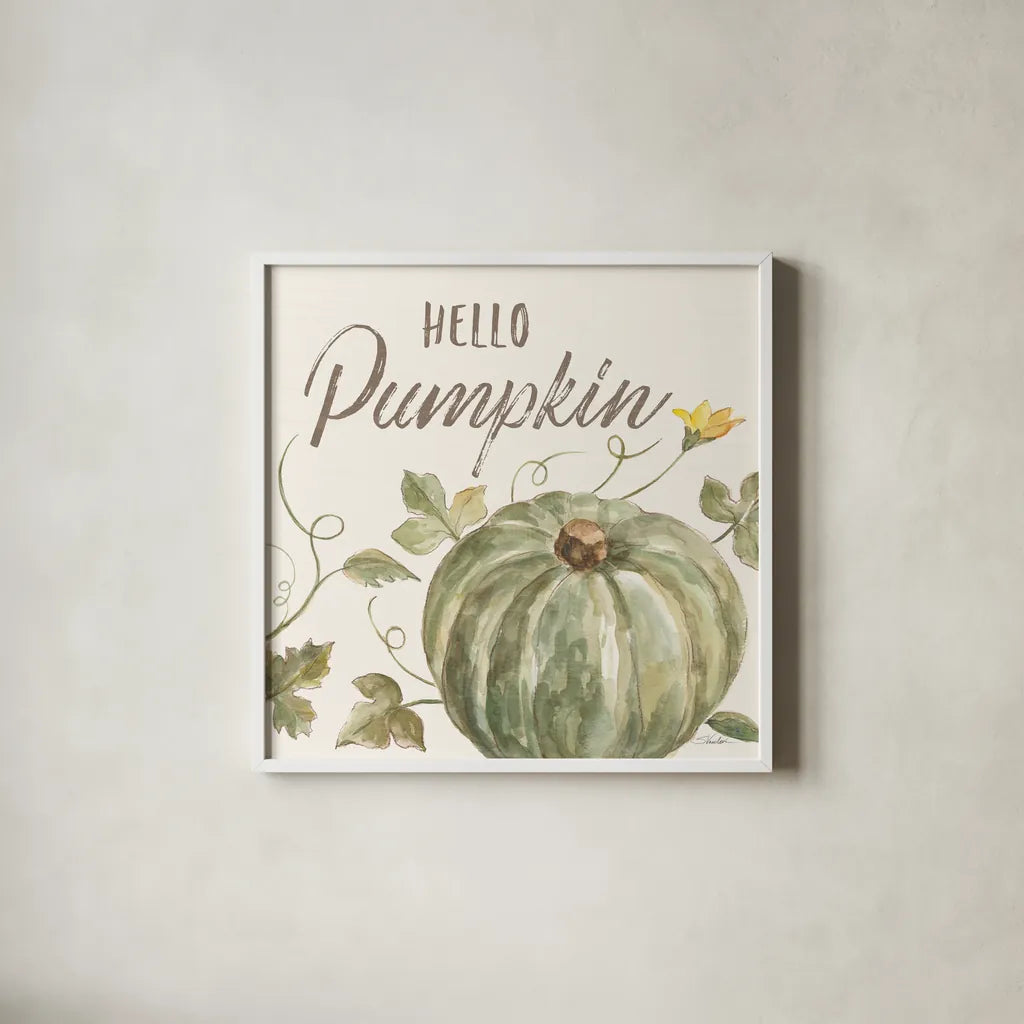 Happy Harvest VII by Silvia Vassileva. Shown in a crisp white glass frame for a clean and minimalist style. Available as an archival giclee rolled canvas, fine art paper, or poster print. SKU 69092a.