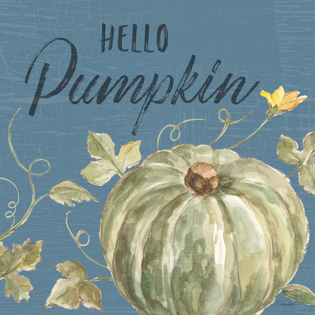 Happy Harvest VII Blue by Silvia Vassileva. SKU 74792a. Archival Giclee Fine art print for wall decor.