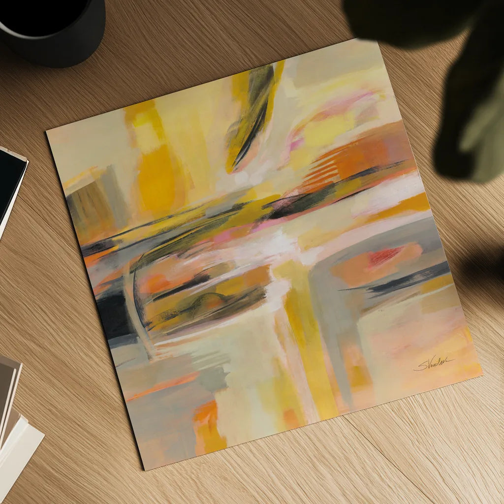 Happy Sunshine by Silvia Vassileva. Shown as a detailed flat fine art print, highlighting archival giclee quality. Available as an archival giclee rolled canvas, fine art paper, or poster print. SKU 70149a.