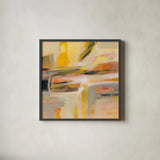 Happy Sunshine by Silvia Vassileva. Shown in a sleek black glass frame for a contemporary gallery look. Available as an archival giclee rolled canvas, fine art paper, or poster print. SKU 70149a.