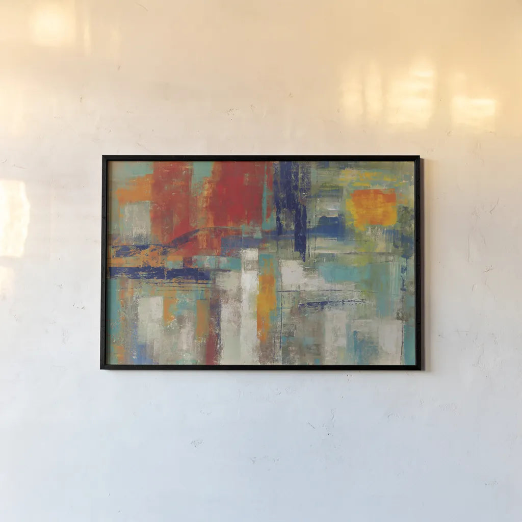 Harbor Sunset Bright by Silvia Vassileva. shown as a paper print in a black flame. Available as a archival giclee rolled canvas, fine art paper, or poster print. SKU 64574i.