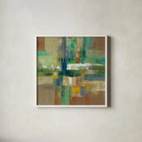 Harbor View by Silvia Vassileva. Shown in a crisp white glass frame for a clean and minimalist style. Available as an archival giclee rolled canvas, fine art paper, or poster print. SKU 95586a.