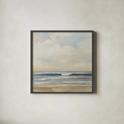 Haze by Silvia Vassileva. Shown in a sleek black glass frame for a contemporary gallery look. Available as an archival giclee rolled canvas, fine art paper, or poster print. SKU 90324a.