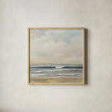 Haze by Silvia Vassileva. Shown in a natural wood glass frame for a timeless modern aesthetic. Available as an archival giclee rolled canvas, fine art paper, or poster print. SKU 90324a.