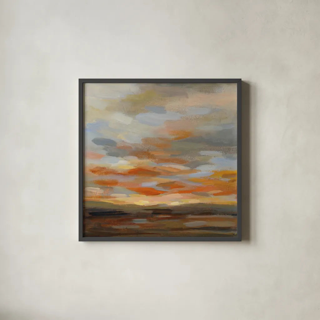 High Desert Sky II by Silvia Vassileva. Shown in a sleek black glass frame for a contemporary gallery look. Available as an archival giclee rolled canvas, fine art paper, or poster print. SKU 49264a.