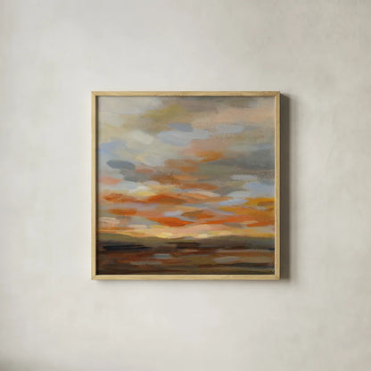 High Desert Sky II by Silvia Vassileva. Shown in a natural wood glass frame for a timeless modern aesthetic. Available as an archival giclee rolled canvas, fine art paper, or poster print. SKU 49264a.