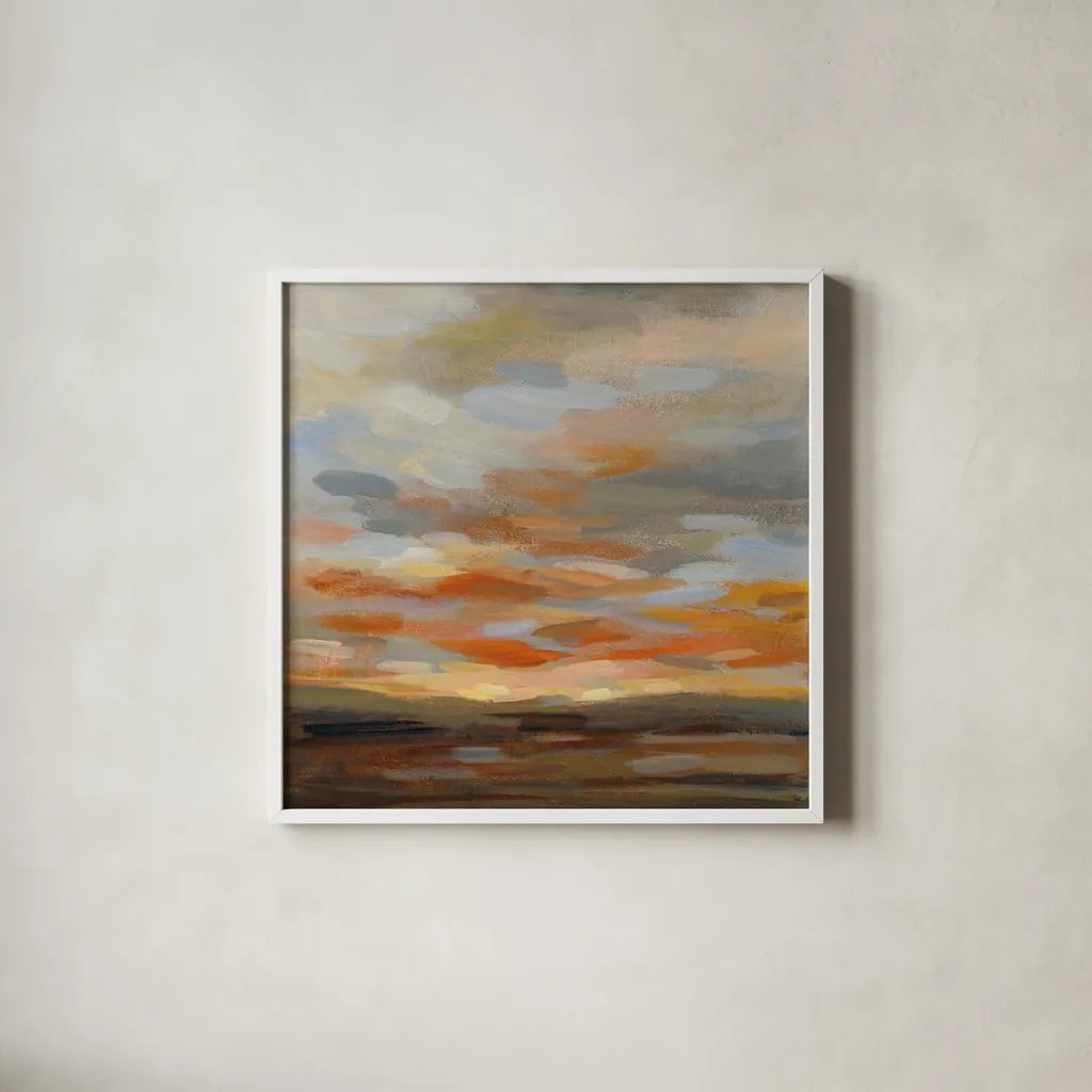 High Desert Sky II by Silvia Vassileva. Shown in a crisp white glass frame for a clean and minimalist style. Available as an archival giclee rolled canvas, fine art paper, or poster print. SKU 49264a.