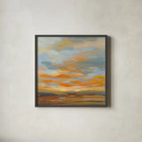 High Desert Sky II Blue by Silvia Vassileva. Shown in a sleek black glass frame for a contemporary gallery look. Available as an archival giclee rolled canvas, fine art paper, or poster print. SKU 55344a.