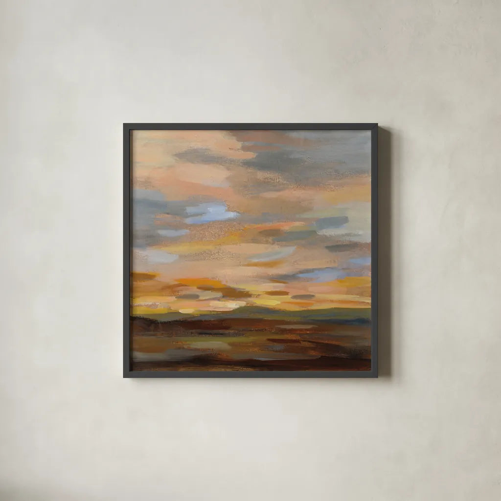 High Desert Sky III by Silvia Vassileva. Shown in a sleek black glass frame for a contemporary gallery look. Available as an archival giclee rolled canvas, fine art paper, or poster print. SKU 49265a.