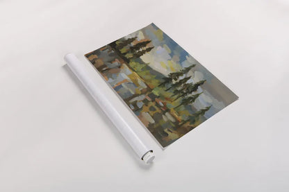 High Mountain Lake by Silvia Vassileva. shown as a rolled paper print. Available as archival giclee rolled canvas, fine art paper, or poster print. SKU 89312i.