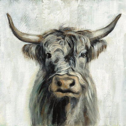 Highland Cow by Silvia Vassileva. SKU 53710a. Archival Giclee Fine art print for wall decor.