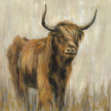 Highland Mountain Cow by Silvia Vassileva. SKU 55090a. Archival Giclee Fine art print for wall decor.