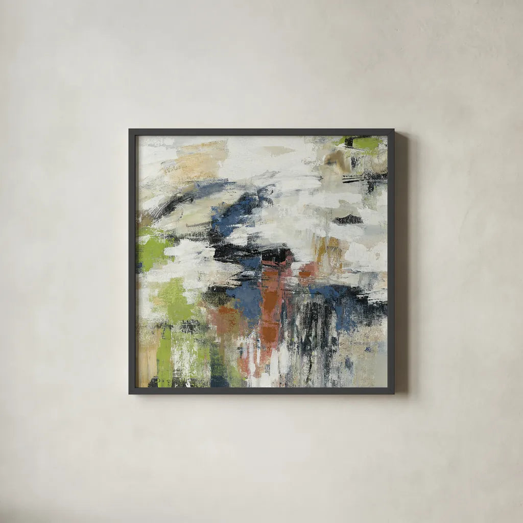 Highline View Crop by Silvia Vassileva. Shown in a sleek black glass frame for a contemporary gallery look. Available as an archival giclee rolled canvas, fine art paper, or poster print. SKU 26435a.