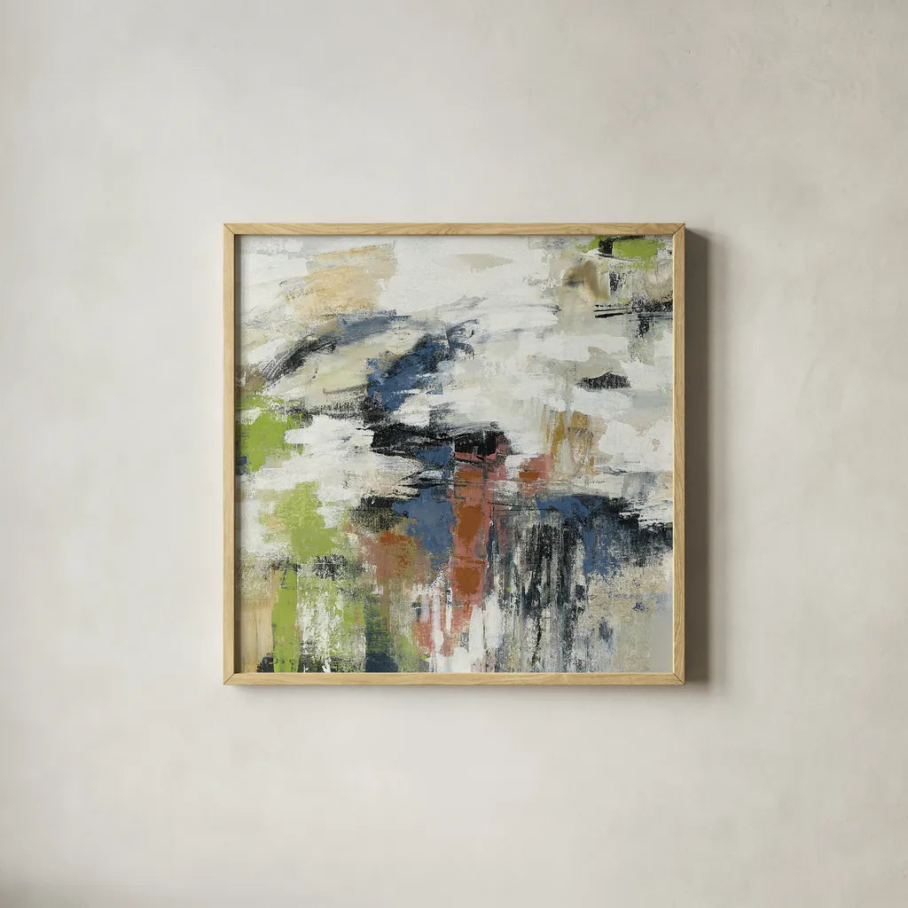 Highline View Crop by Silvia Vassileva. Shown in a natural wood glass frame for a timeless modern aesthetic. Available as an archival giclee rolled canvas, fine art paper, or poster print. SKU 26435a.