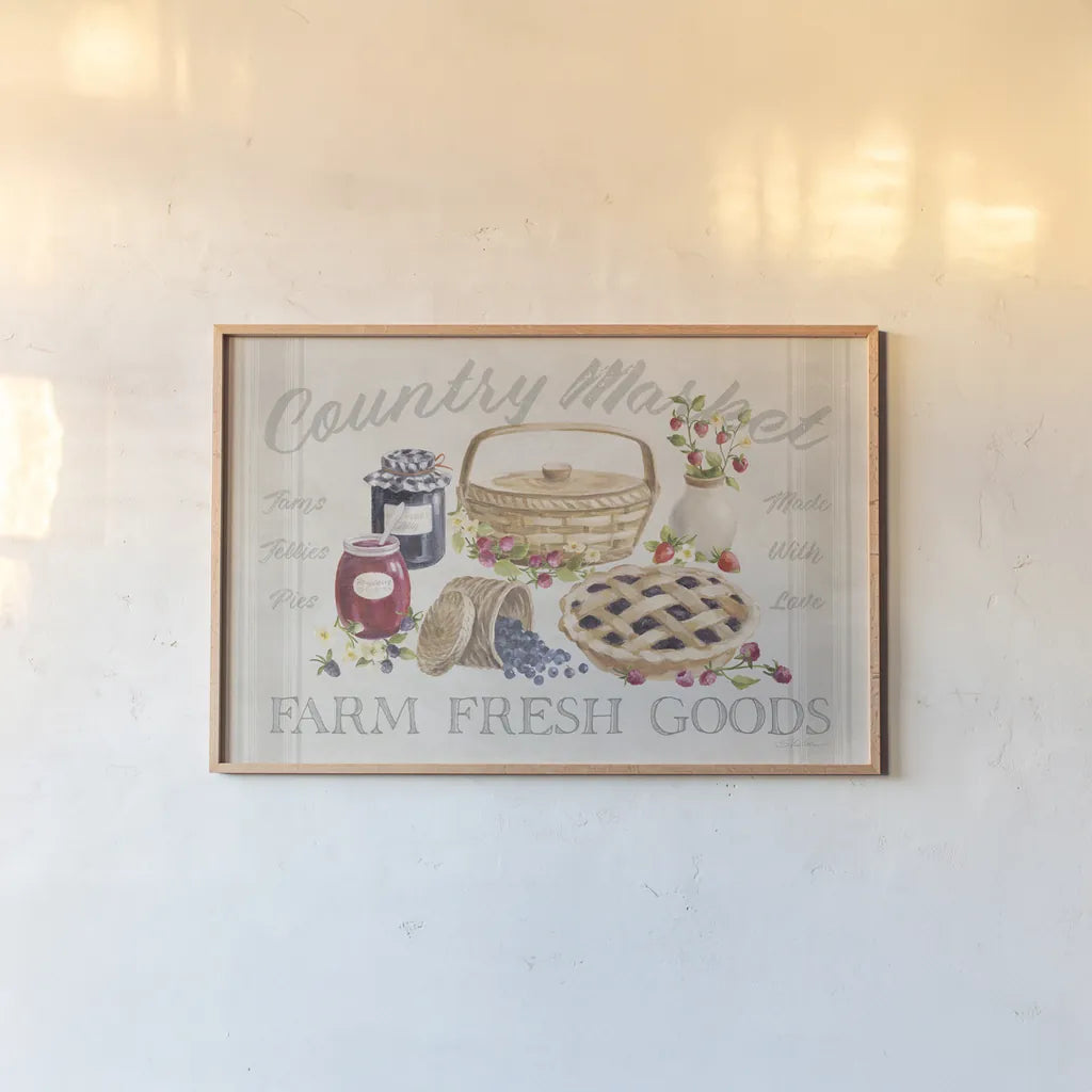 Homemade Happiness I by Silvia Vassileva. shown as a paper print in a natural frame. Available as a archival giclee rolled canvas, fine art paper, or poster print. SKU 66780i.