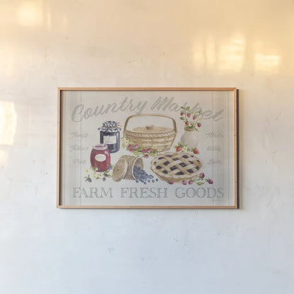 Homemade Happiness I by Silvia Vassileva. shown as a paper print in a natural frame. Available as a archival giclee rolled canvas, fine art paper, or poster print. SKU 66780i.