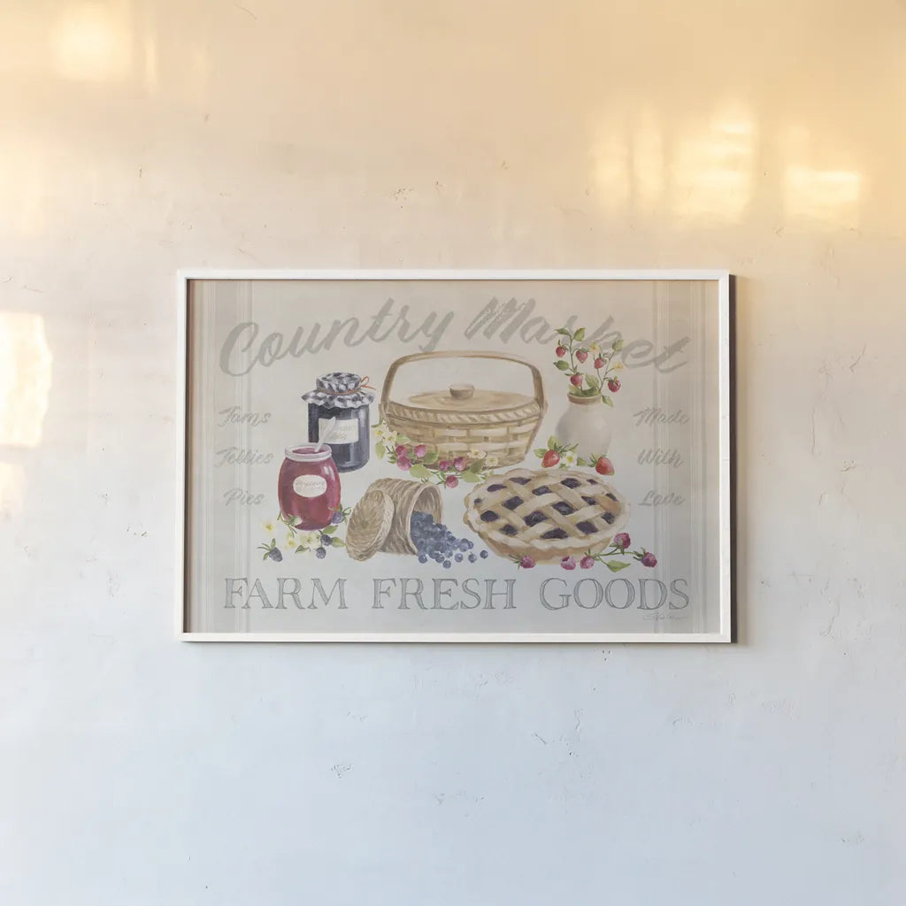 Homemade Happiness I by Silvia Vassileva. shown as a paper print in a white frame. Available as a archival giclee rolled canvas, fine art paper, or poster print. SKU 66780i.