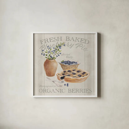 Homemade Happiness II by Silvia Vassileva. Shown in a crisp white glass frame for a clean and minimalist style. Available as an archival giclee rolled canvas, fine art paper, or poster print. SKU 66781a.