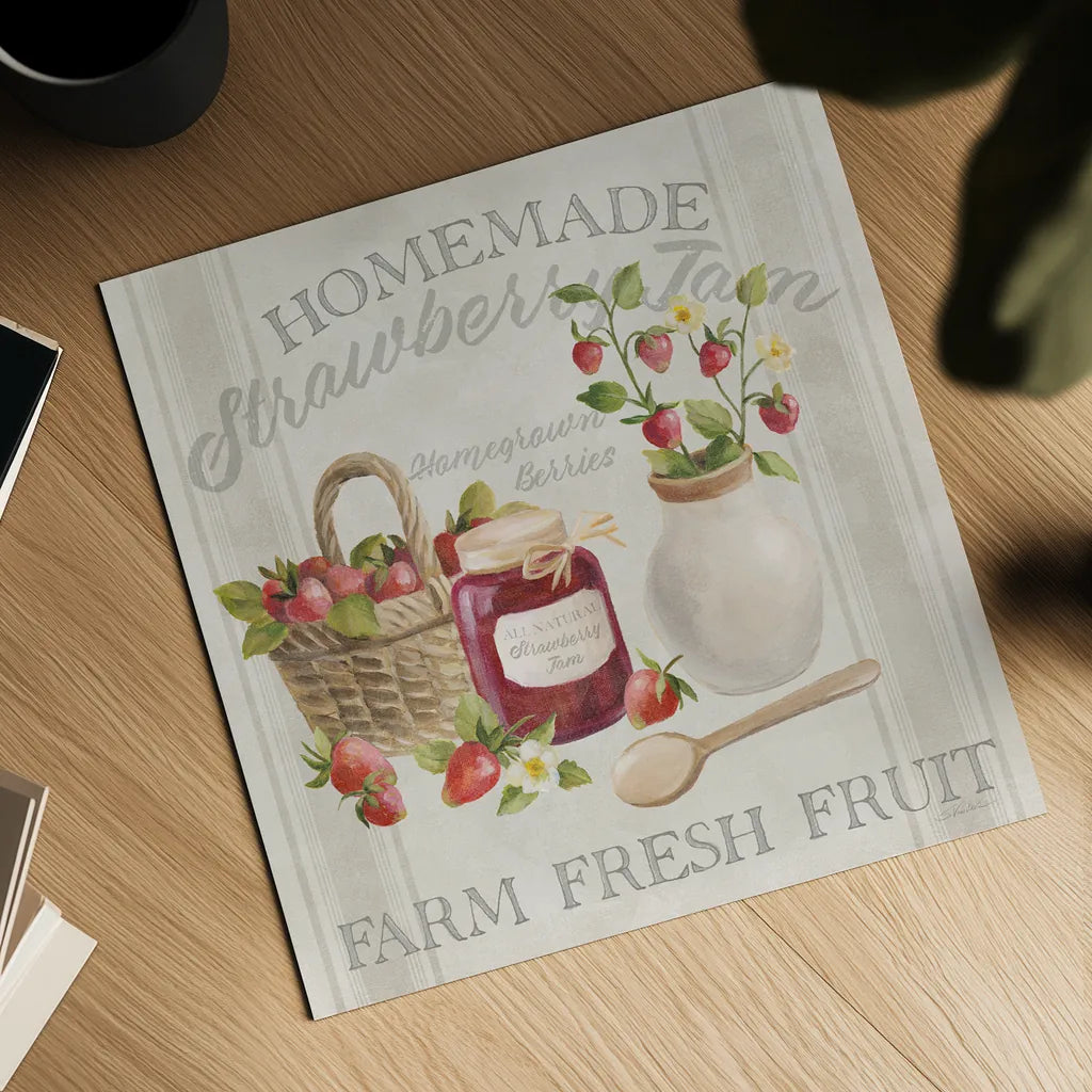 Homemade Happiness III by Silvia Vassileva. Shown as a detailed flat fine art print, highlighting archival giclee quality. Available as an archival giclee rolled canvas, fine art paper, or poster print. SKU 66782a.