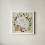 Homemade Happiness IX by Silvia Vassileva. Shown in a crisp white glass frame for a clean and minimalist style. Available as an archival giclee rolled canvas, fine art paper, or poster print. SKU 66788a.