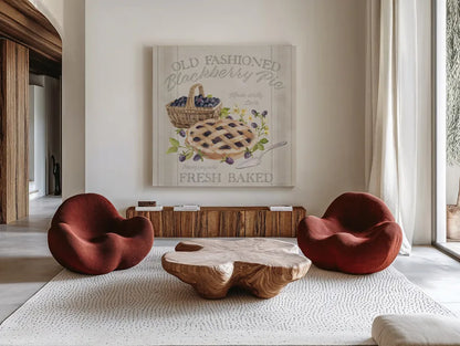 Homemade Happiness V by Silvia Vassileva. Shown as extra-large giant wall art in a modern living room. Available as an archival giclee rolled canvas, fine art paper, or poster print. SKU 66784a.