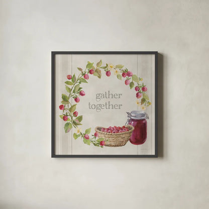 Homemade Happiness VIII by Silvia Vassileva. Shown in a sleek black glass frame for a contemporary gallery look. Available as an archival giclee rolled canvas, fine art paper, or poster print. SKU 66787a.