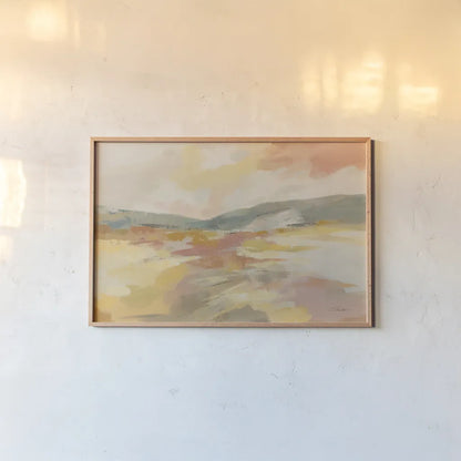 Honeybloom Meadow by Silvia Vassileva. shown as a paper print in a natural frame. Available as a archival giclee rolled canvas, fine art paper, or poster print. SKU 88440i.