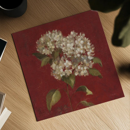 Hydrangea Blooms by Silvia Vassileva. Shown as a detailed flat fine art print, highlighting archival giclee quality. Available as an archival giclee rolled canvas, fine art paper, or poster print. SKU 60333a.