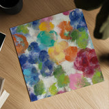 Hydrangea Bouquet I Square II by Silvia Vassileva. Shown as a detailed flat fine art print, highlighting archival giclee quality. Available as an archival giclee rolled canvas, fine art paper, or poster print. SKU 36448a.