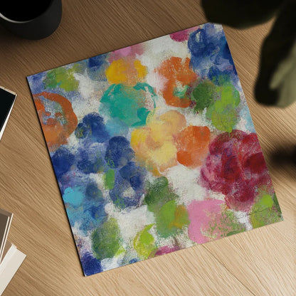 Hydrangea Bouquet I Square II by Silvia Vassileva. Shown as a detailed flat fine art print, highlighting archival giclee quality. Available as an archival giclee rolled canvas, fine art paper, or poster print. SKU 36448a.