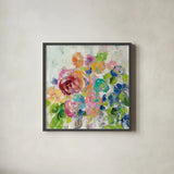 Hydrangea Bouquet II by Silvia Vassileva. Shown in a sleek black glass frame for a contemporary gallery look. Available as an archival giclee rolled canvas, fine art paper, or poster print. SKU 35836a.
