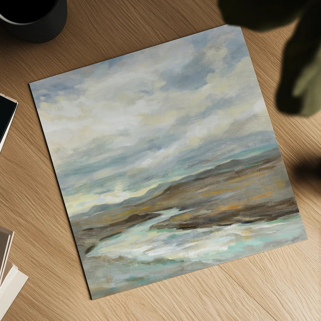 Iceland Silver River by Silvia Vassileva. Shown as a detailed flat fine art print, highlighting archival giclee quality. Available as an archival giclee rolled canvas, fine art paper, or poster print. SKU 65606a.