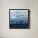 Icelandic Wave by Silvia Vassileva. Shown in a sleek black glass frame for a contemporary gallery look. Available as an archival giclee rolled canvas, fine art paper, or poster print. SKU 35831a.