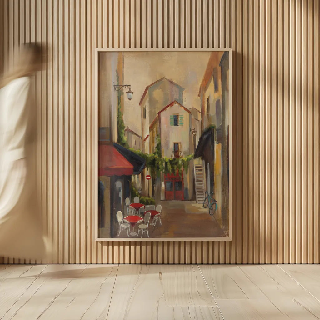In Town by Silvia Vassileva. shown as over sized large wall art. Available as an archival giclee rolled canvas, fine art paper, or poster print. SKU 60319h.