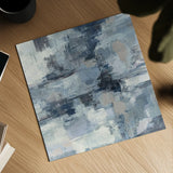 In the Clouds Indigo and Gray Crop by Silvia Vassileva. Shown as a detailed flat fine art print, highlighting archival giclee quality. Available as an archival giclee rolled canvas, fine art paper, or poster print. SKU 20867a.