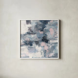 In the Clouds Neutral Pink Crop by Silvia Vassileva. Shown in a crisp white glass frame for a clean and minimalist style. Available as an archival giclee rolled canvas, fine art paper, or poster print. SKU 47866a.