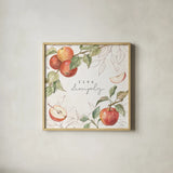 In the Orchard II by Silvia Vassileva. Shown in a natural wood glass frame for a timeless modern aesthetic. Available as an archival giclee rolled canvas, fine art paper, or poster print. SKU 73599a.