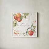 In the Orchard II by Silvia Vassileva. Shown in a crisp white glass frame for a clean and minimalist style. Available as an archival giclee rolled canvas, fine art paper, or poster print. SKU 73599a.
