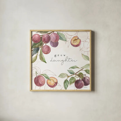 In the Orchard IV by Silvia Vassileva. Shown in a natural wood glass frame for a timeless modern aesthetic. Available as an archival giclee rolled canvas, fine art paper, or poster print. SKU 73601a.