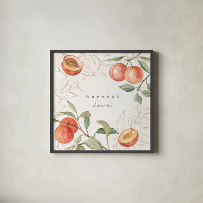 In the Orchard V by Silvia Vassileva. Shown in a sleek black glass frame for a contemporary gallery look. Available as an archival giclee rolled canvas, fine art paper, or poster print. SKU 73602a.