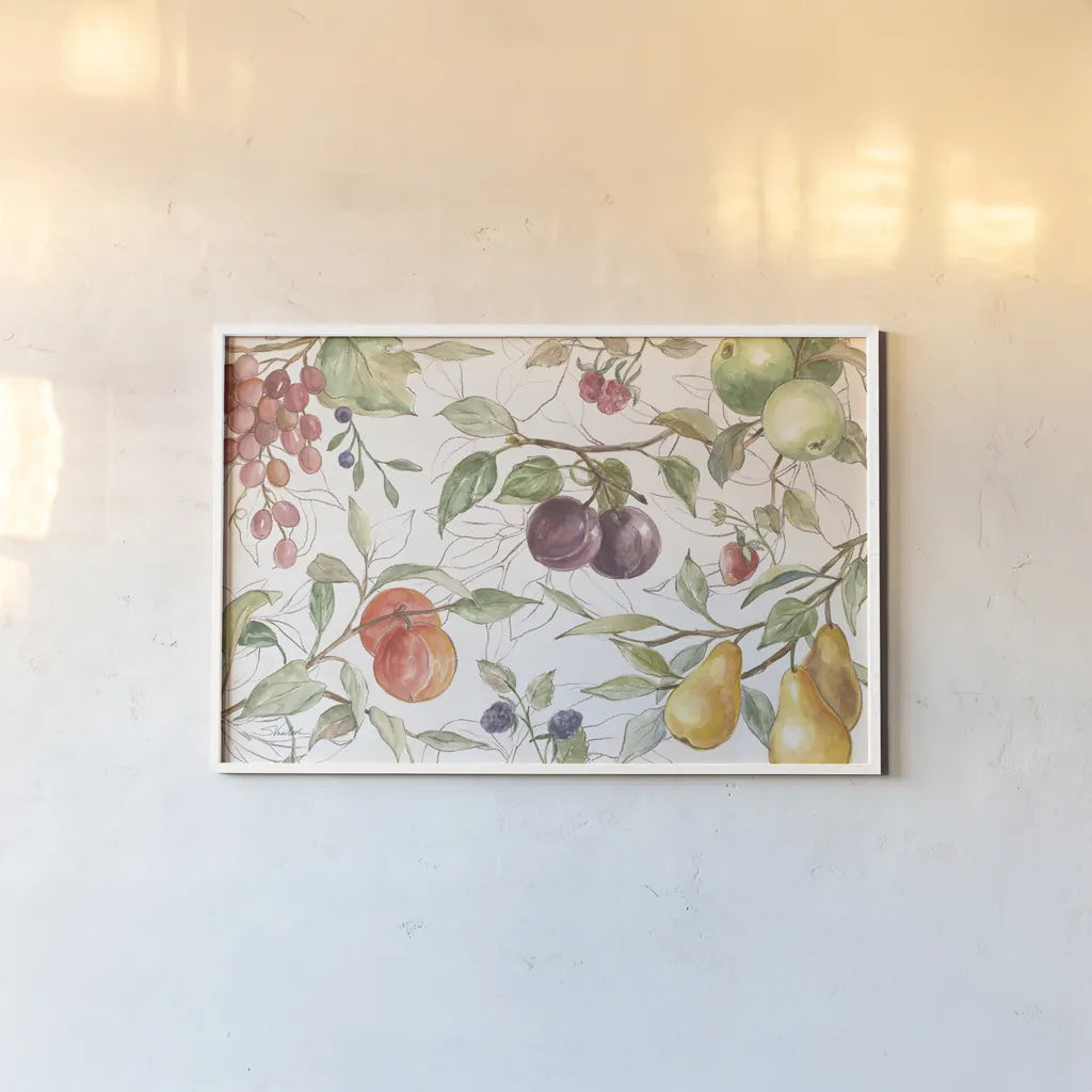 In the Orchard VI by Silvia Vassileva. shown as a paper print in a white frame. Available as a archival giclee rolled canvas, fine art paper, or poster print. SKU 73603i.