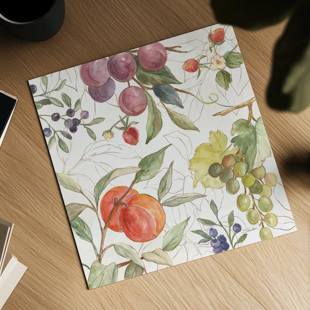 In the Orchard VIII by Silvia Vassileva. Shown as a detailed flat fine art print, highlighting archival giclee quality. Available as an archival giclee rolled canvas, fine art paper, or poster print. SKU 73605a.