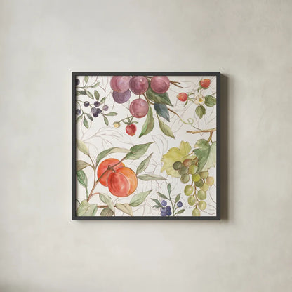 In the Orchard VIII by Silvia Vassileva. Shown in a sleek black glass frame for a contemporary gallery look. Available as an archival giclee rolled canvas, fine art paper, or poster print. SKU 73605a.